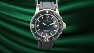 Blancpain Fifty Fathoms Titanium Blue dial Sailcloth 5015-12B40-O52A Full Set