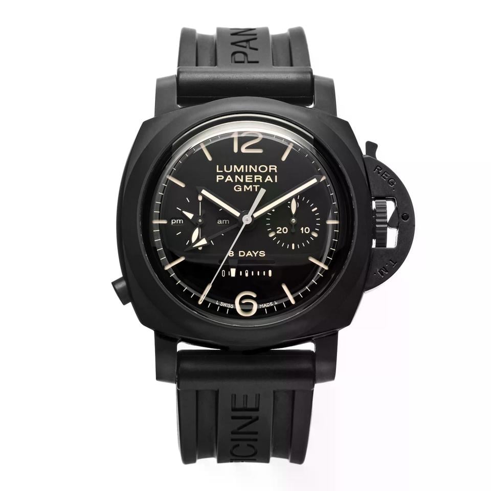 Panerai Luminor 1950 44 Chrono Monopulsante 8 Days GMT Ceramic / Black PAM00317 Ref. PAM 00317