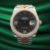 Rolex Datejust NEW Datejust 36 Stainless Steel / Everose / Diamond / Slate Roman Diamond / Jubilee 126281RBR-0011 - view 2