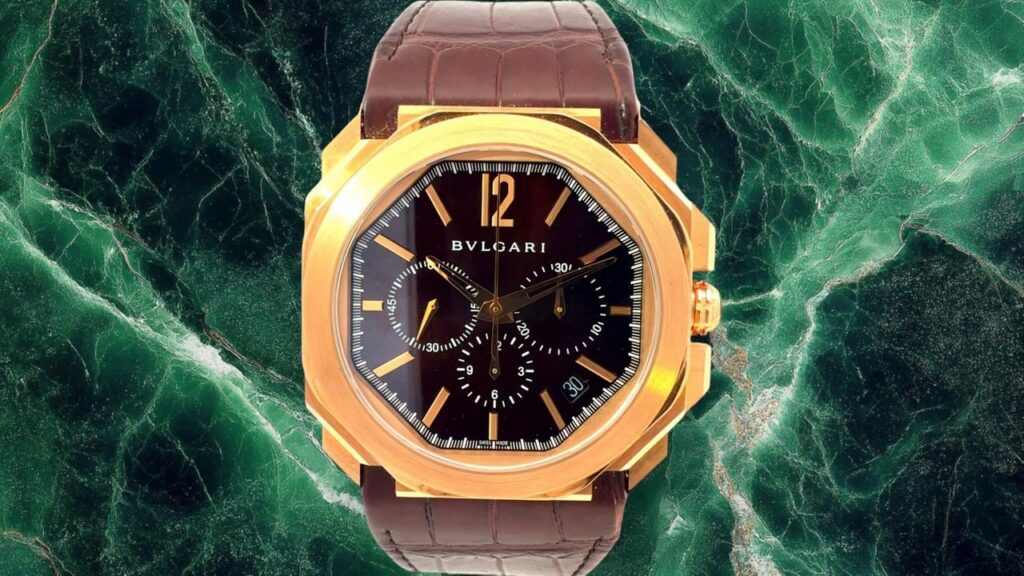 Bulgari Octo Velocissimo Brown Dial Chronograph Men's Watch 18k Rose Gold 102259 Ref. 102259 BGOP41C11GLDCH