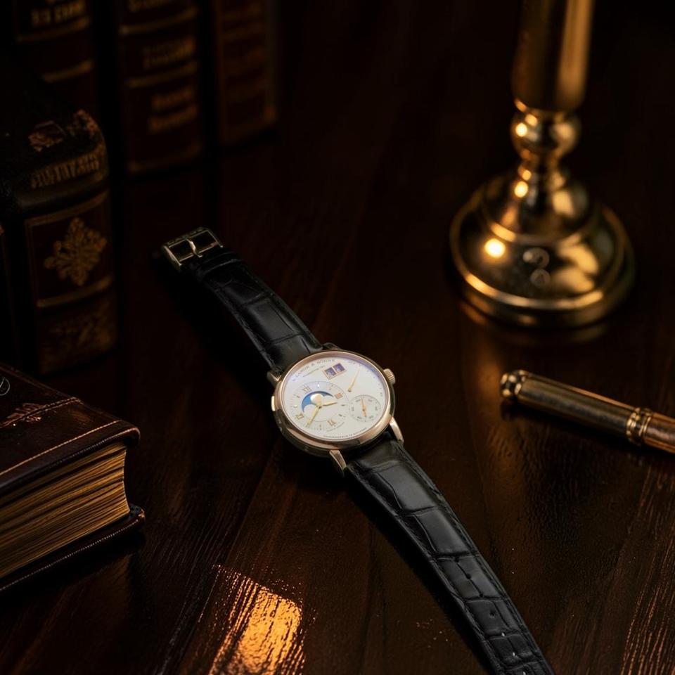 A. Lange & Söhne Grand Lange 1 2022 BOX-PAPERS Grand Lange 1 Moonphase Pink Gold Silver dial 41mm 139.032 - view 3
