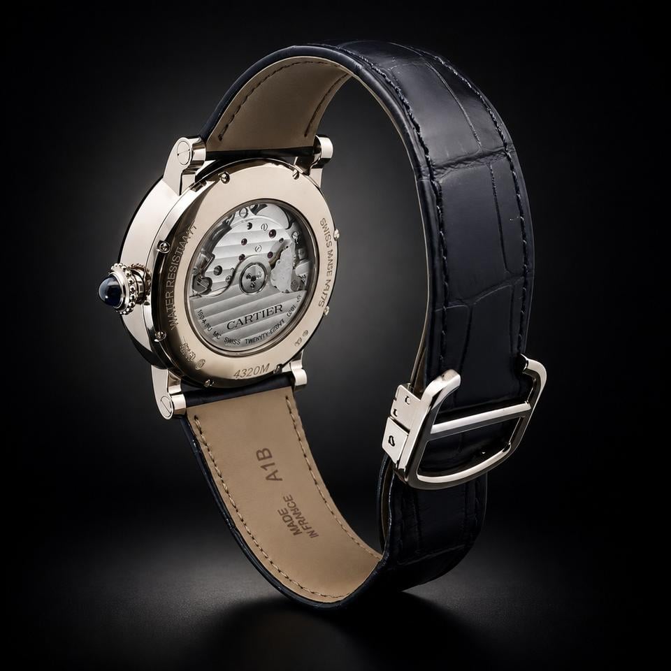 Cartier Rotonde de Cartier Retrograde GMT White Gold Blue Dial Mens Watch W1556241 Limited to 200pcs - view 5