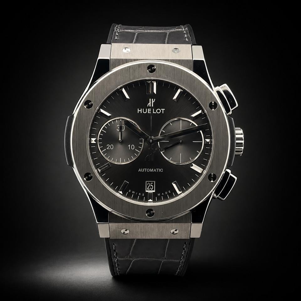 Hublot Classic Fusion Racing Grey 42 Chronograph Titanium / Racing Grey / Rubber Ref. 541.NX.7070.LR - view 3