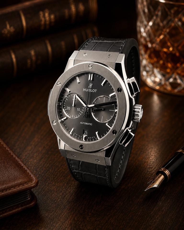 Hublot Classic Fusion Racing Grey 42 Chronograph Titanium / Racing Grey / Rubber Ref. 541.NX.7070.LR