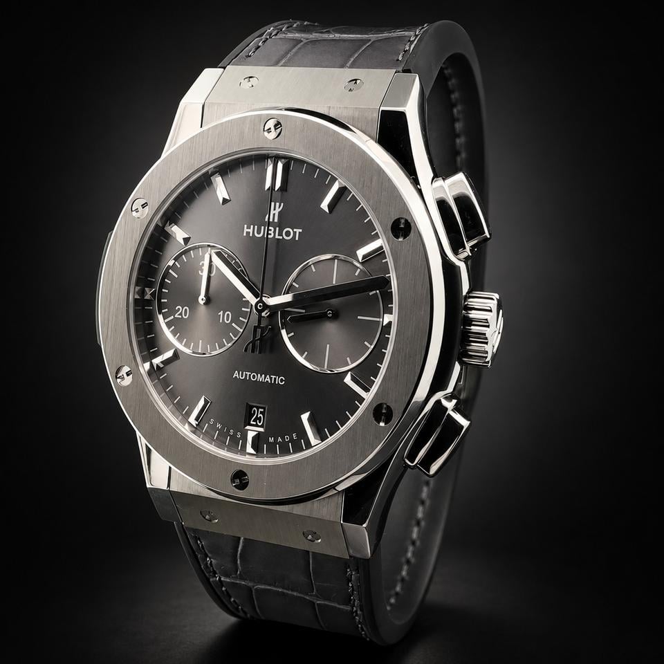 Hublot Classic Fusion Racing Grey 42 Chronograph Titanium / Racing Grey / Rubber Ref. 541.NX.7070.LR - view 4