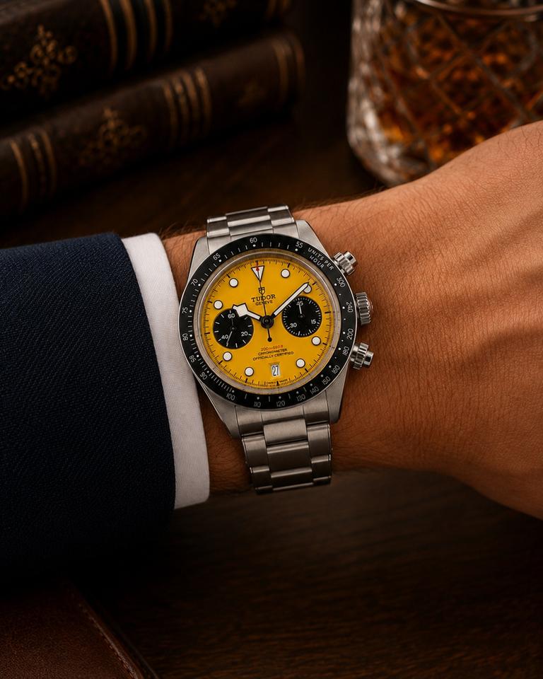 Tudor Black Bay NEW 2026 Black Bay Chrono 39 Bumblebee Stainless Steel / Yellow / Bracelet full set M79310N-0001