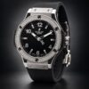 Hublot Big Bang 38 Quartz Stainless Steel - Diamond / Black / Rubber Ref. 361.sx.1270.rx.1104 - view 2