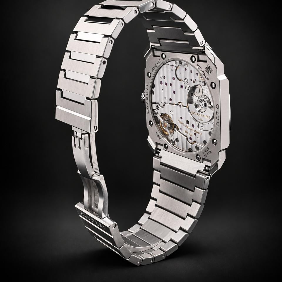 Bulgari Octo Finissimo S Stainless Steel / Blue / Bracelet 103431 FULL SET Excellent condition - view 7