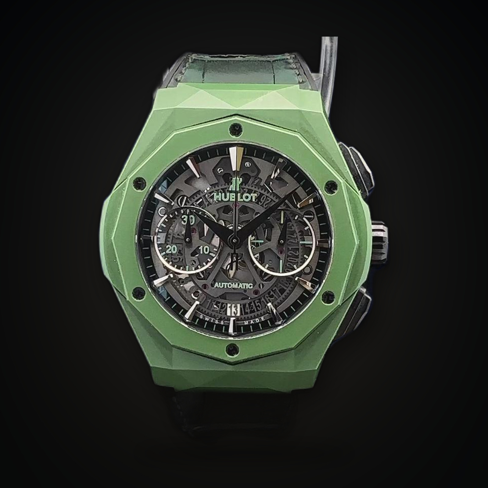 Hublot Classic Fusion Aerofusion CHRONOGRAPH ORLINSKI GREEN CERAMIC 45MM LIMITED EDITION - 99/100 Ref. 525.GX.0179.LR.ORL19
