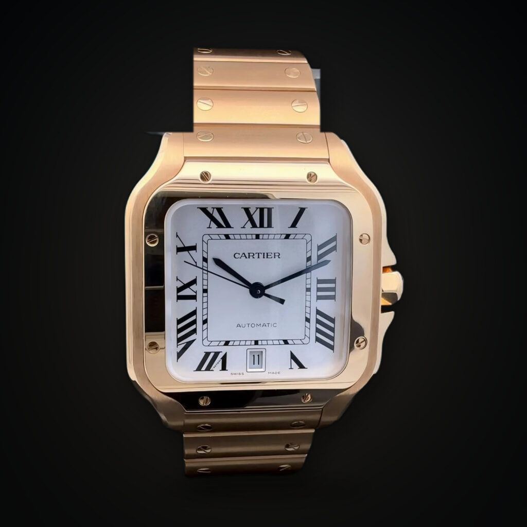 Cartier Santos 18k Watch Large WGSA0029