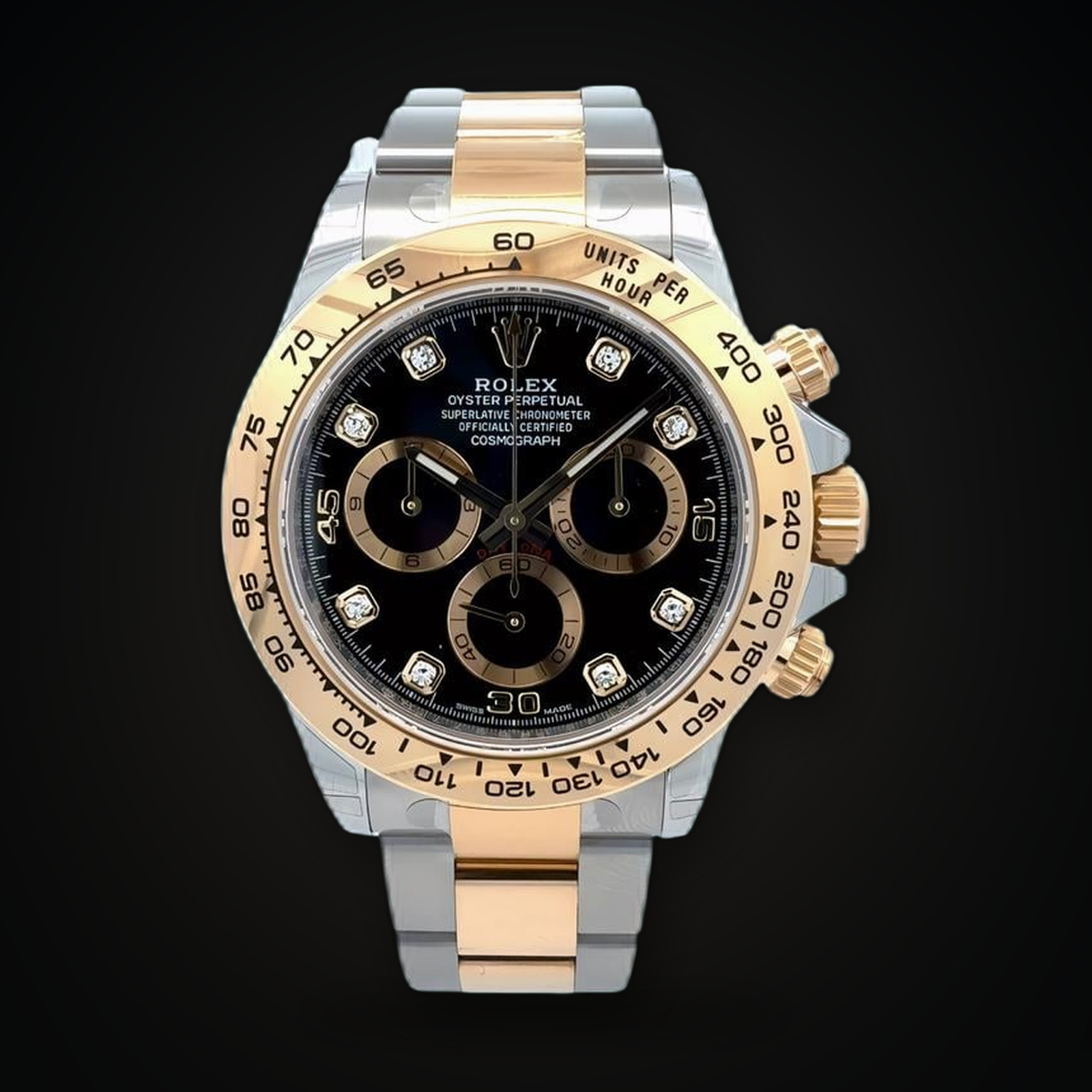 Rolex Daytona Cosmograph Daytona 116503-0008 Stainless Steel / Yellow Gold / Black - Diamond Dial Fullset