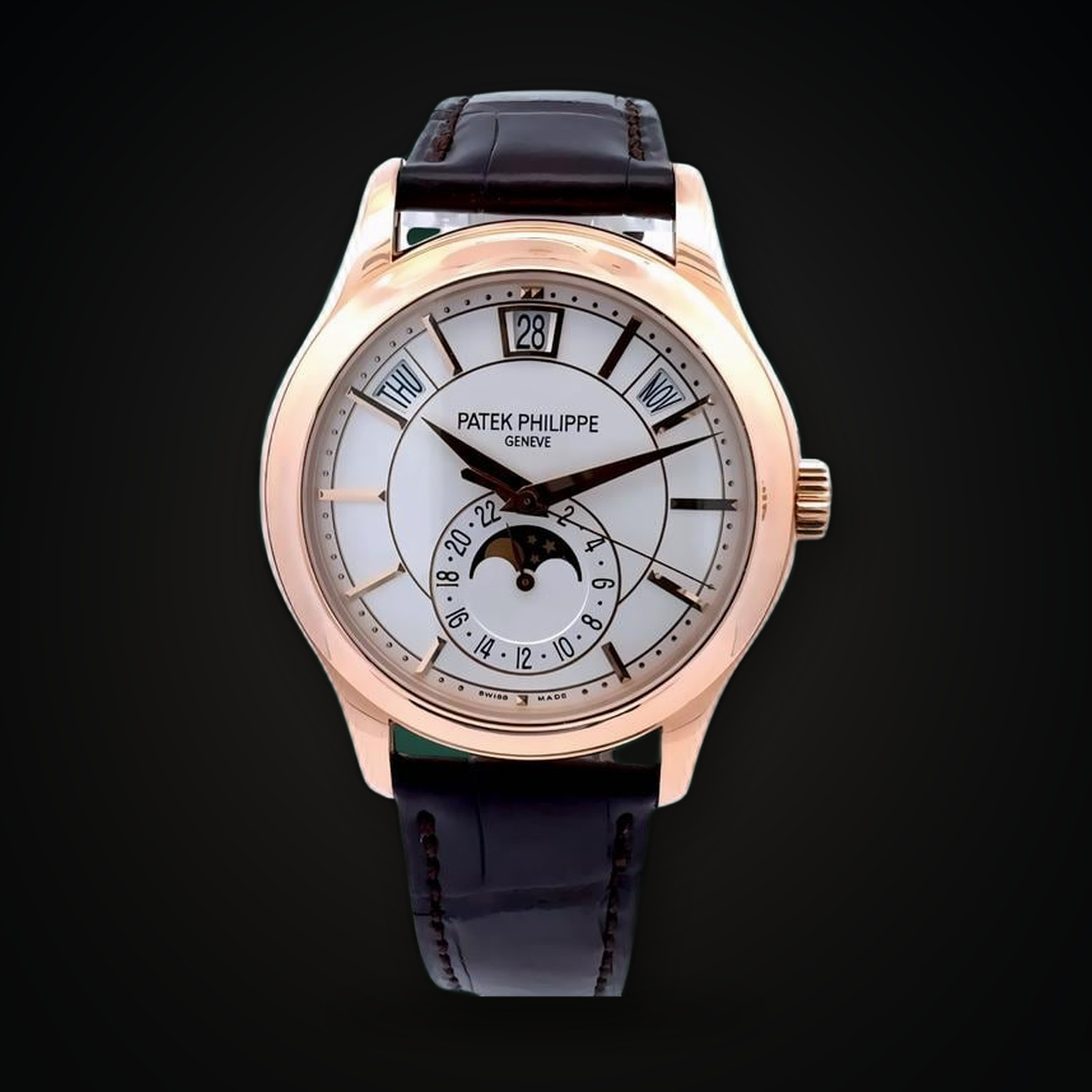 Patek Philippe Annual Calendar 5205 Rose Gold White Dial 40mm 5205R-001 Full Set