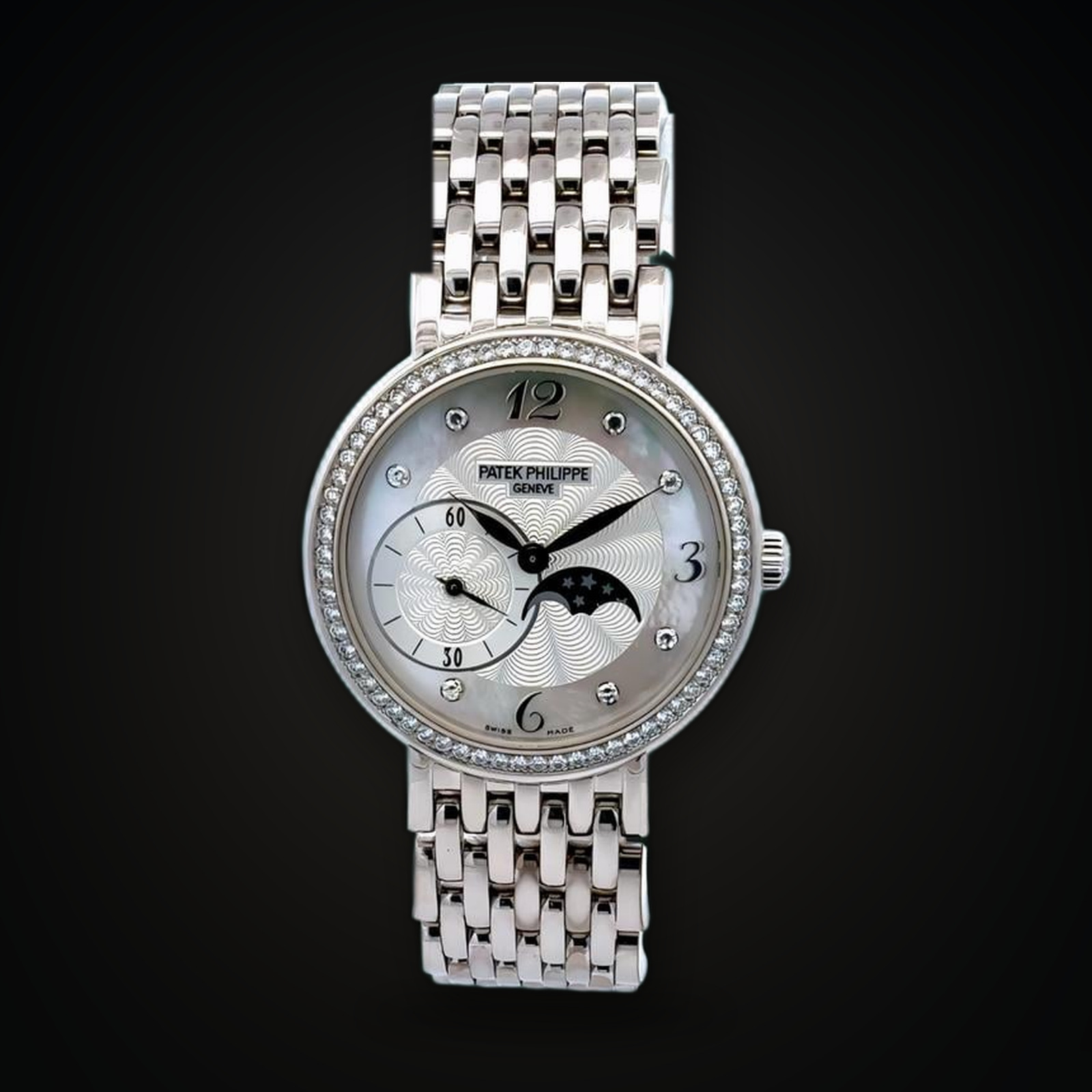 Patek Philippe Calatrava Moon Phase 4958 White Gold Manual 31mm Full Set Ref. 4958/1G-001
