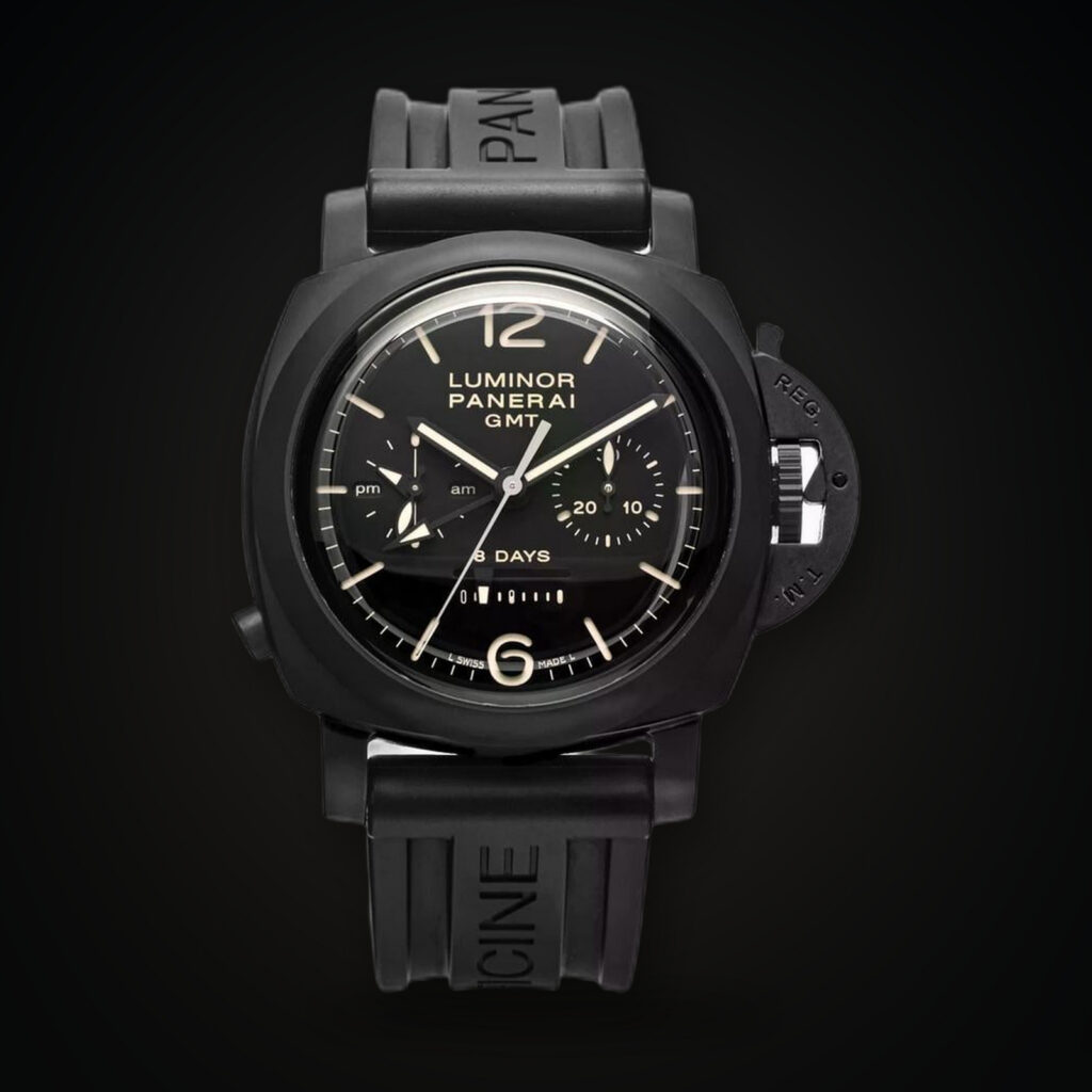 Panerai Luminor 1950 44 Chrono Monopulsante 8 Days GMT Ceramic / Black PAM00317 Ref. PAM 00317