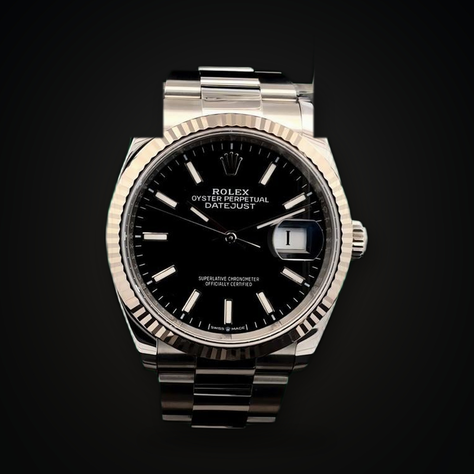 Rolex Datejust 126234-0016 Datejust 36 Stainless Steel / Fluted / Black / Oyster - Image 2