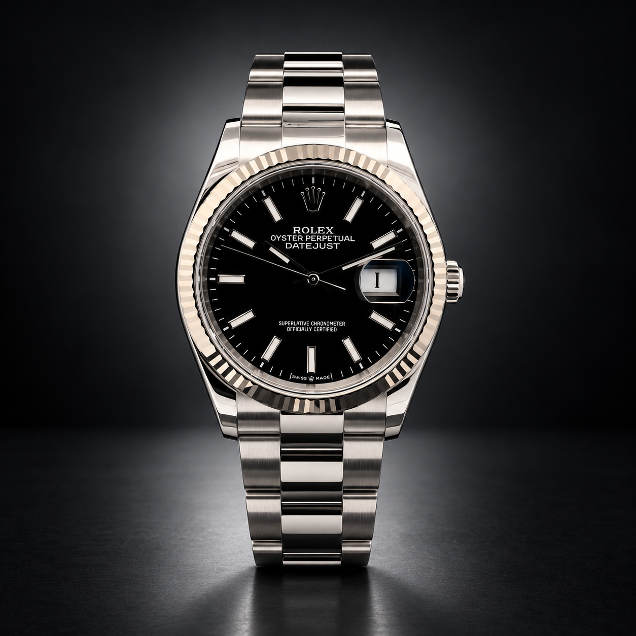 Rolex Datejust 126234-0016 Datejust 36 Stainless Steel / Fluted / Black / Oyster