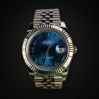 Rolex Datejust 41 Stainless Steel Fluted / Blue dial - Roman / Jubilee 126334-0026