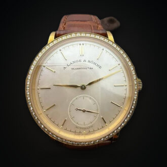 A. Lange & Söhne Saxonia 2018 Saxonia Automatic Yellow Gold factory diamond bezel Mother of pearl dial 840.021 Unisex 37mm