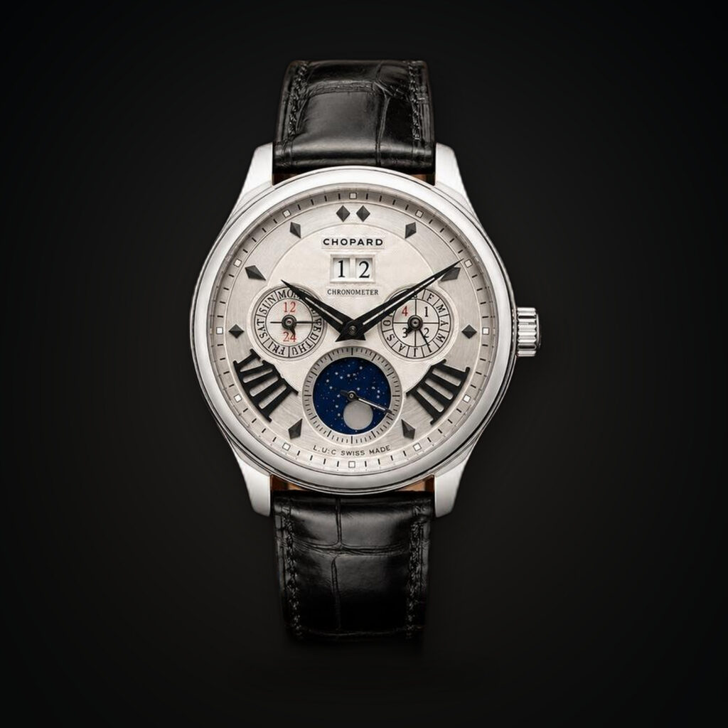 Chopard L.U.C Ref. 16/1894 L.U.C Lunar One Limited Edition White Gold Perpetual Calendar Leap year moonphase 24 hour indication