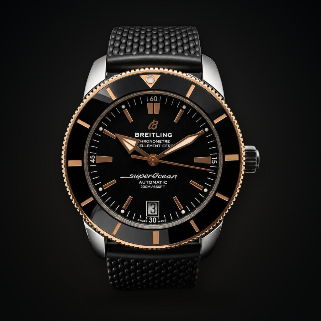 Breitling Superocean Heritage B20 Automatic 44 Rubber Gold Steel Red Gold / Black / Rubber / Folding clasp Ref. UB2030121B1S1