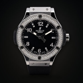 Hublot Big Bang 38 Quartz Stainless Steel - Diamond / Black / Rubber Ref. 361.sx.1270.rx.1104