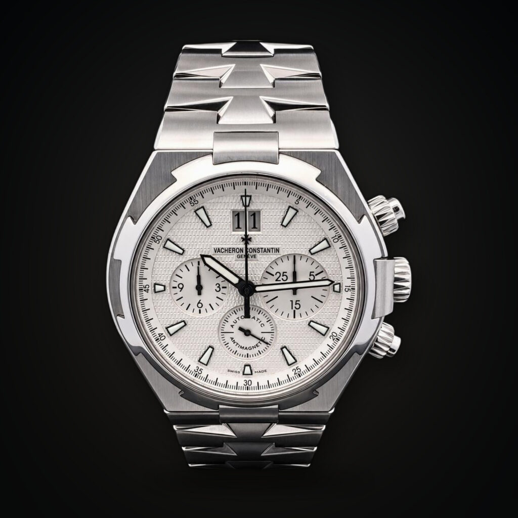 Vacheron Constantin Overseas Chronograph Stainless Steel / White / Bracelet 49150/B01A Ref. 49150/B01A-9095