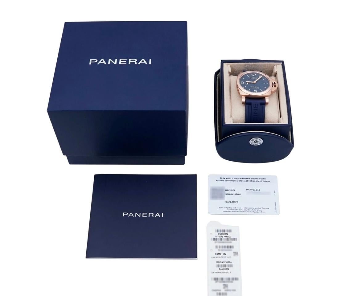 Panerai Luminor Marina 2025 Luminor 1950 44 3 Days Goldtech / Sole Blu PAM01112 Full set Ref. PAM 01112 - view 9