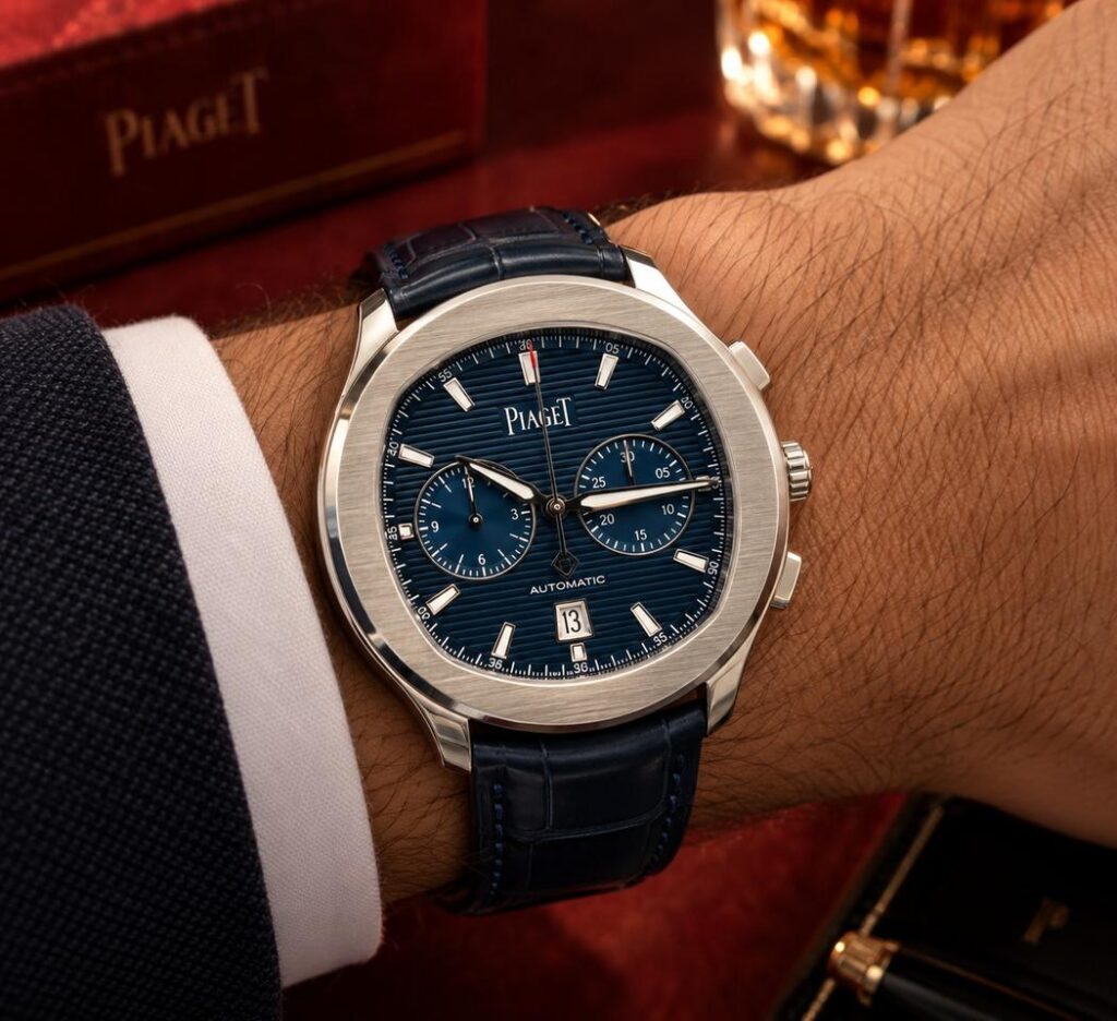 Piaget Polo S 2025 Piaget Polo Chronograph G0A43002 42mm Guilloche dial blue