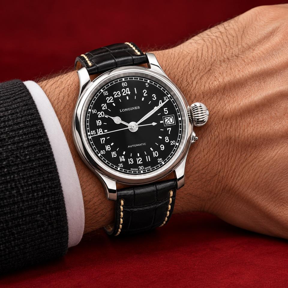 Longines Twenty-Four Hours Twenty-Fours Hours L2.751.4.53.4 Swiss airlines Full Set in pristine condition