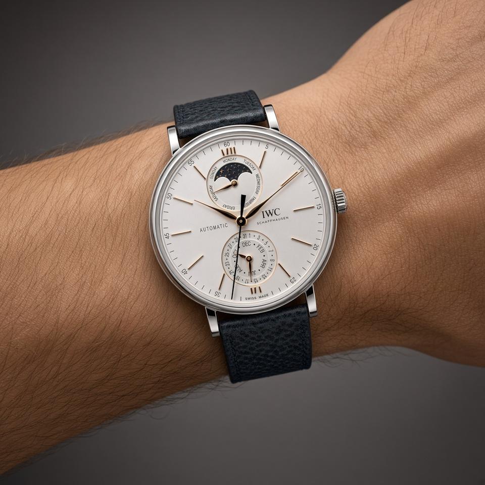 IWC Portofino Complete Calendar 41 Stainless Steel Silver dial fullset IW359001
