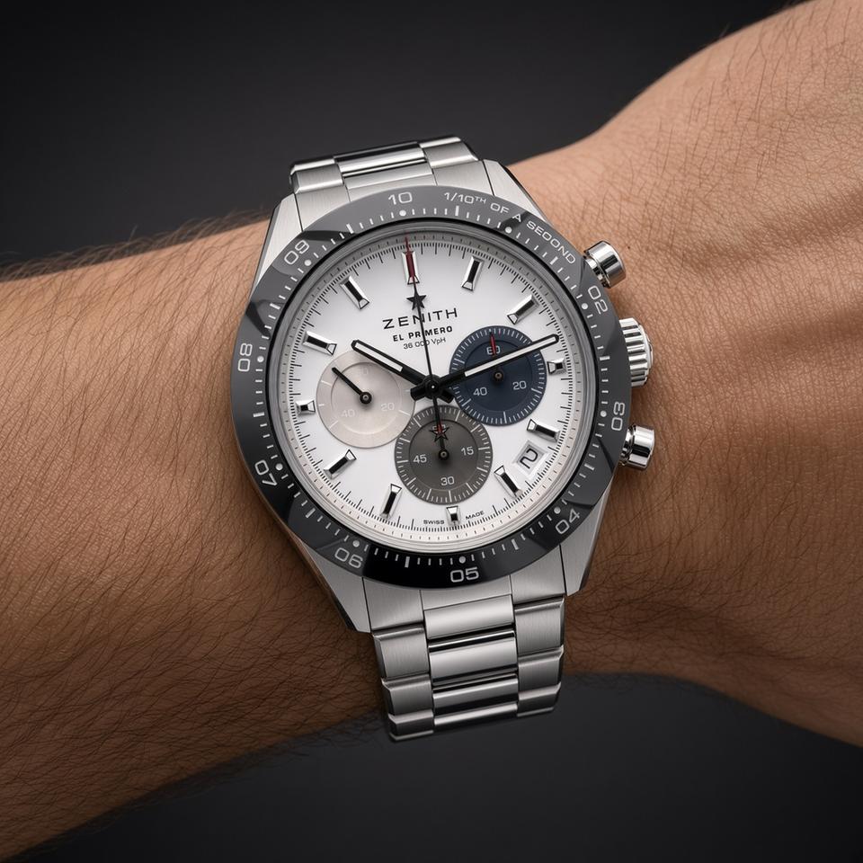 Zenith Chronomaster Sport Stainless Steel Silver dial Bracelet 41mm full set 03.3100.3600/69.M3100