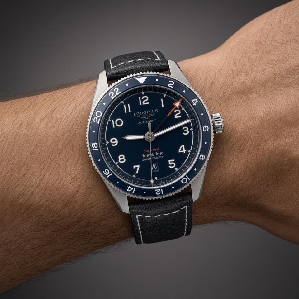 Longines Spirit Zulu Time 42 Blue Strap Ref. L38124932