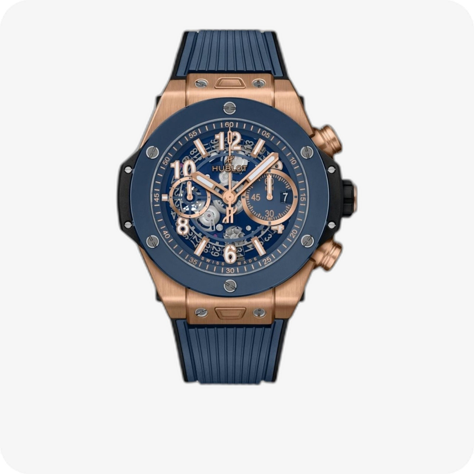 Hublot Big Bang Unico King Gold Blue Ceramic Ref. 421.OL.5180.RX
