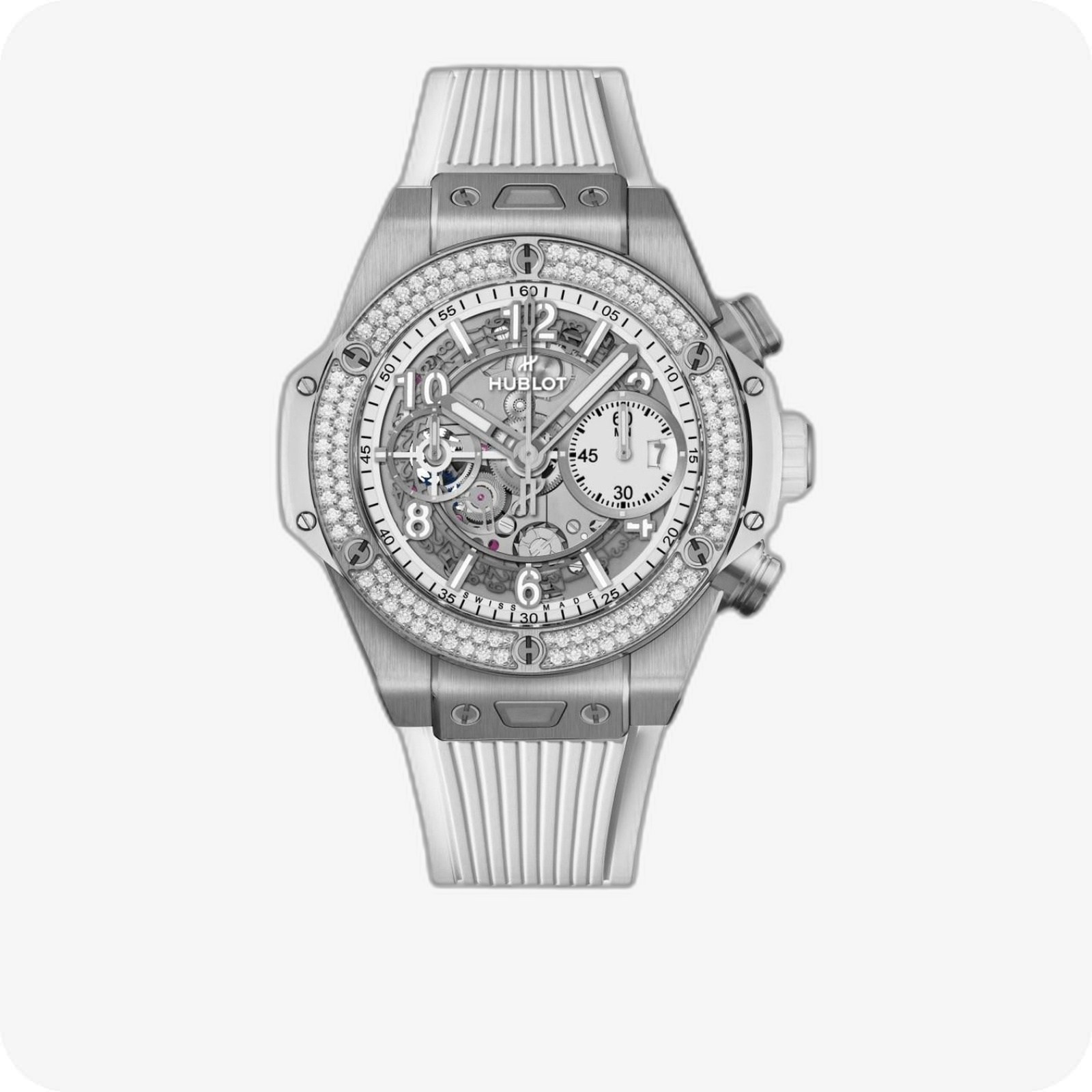 Hublot Big Bang Unico Titanium White Diamonds Ref. 441.NE.2011.RW.1104