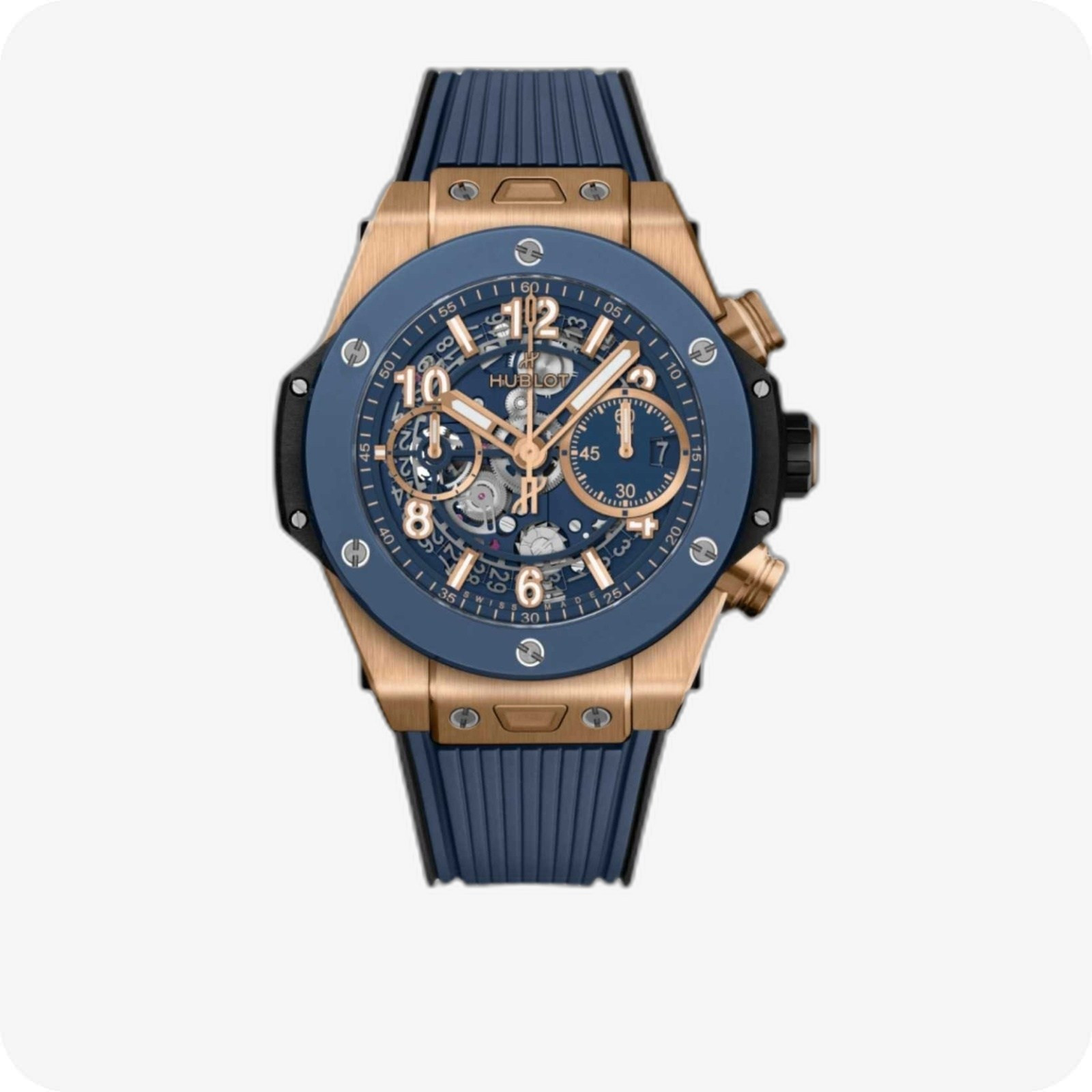 Hublot Big Bang Unico King Gold Blue Ceramic Ref. 441.OL.5181.RX