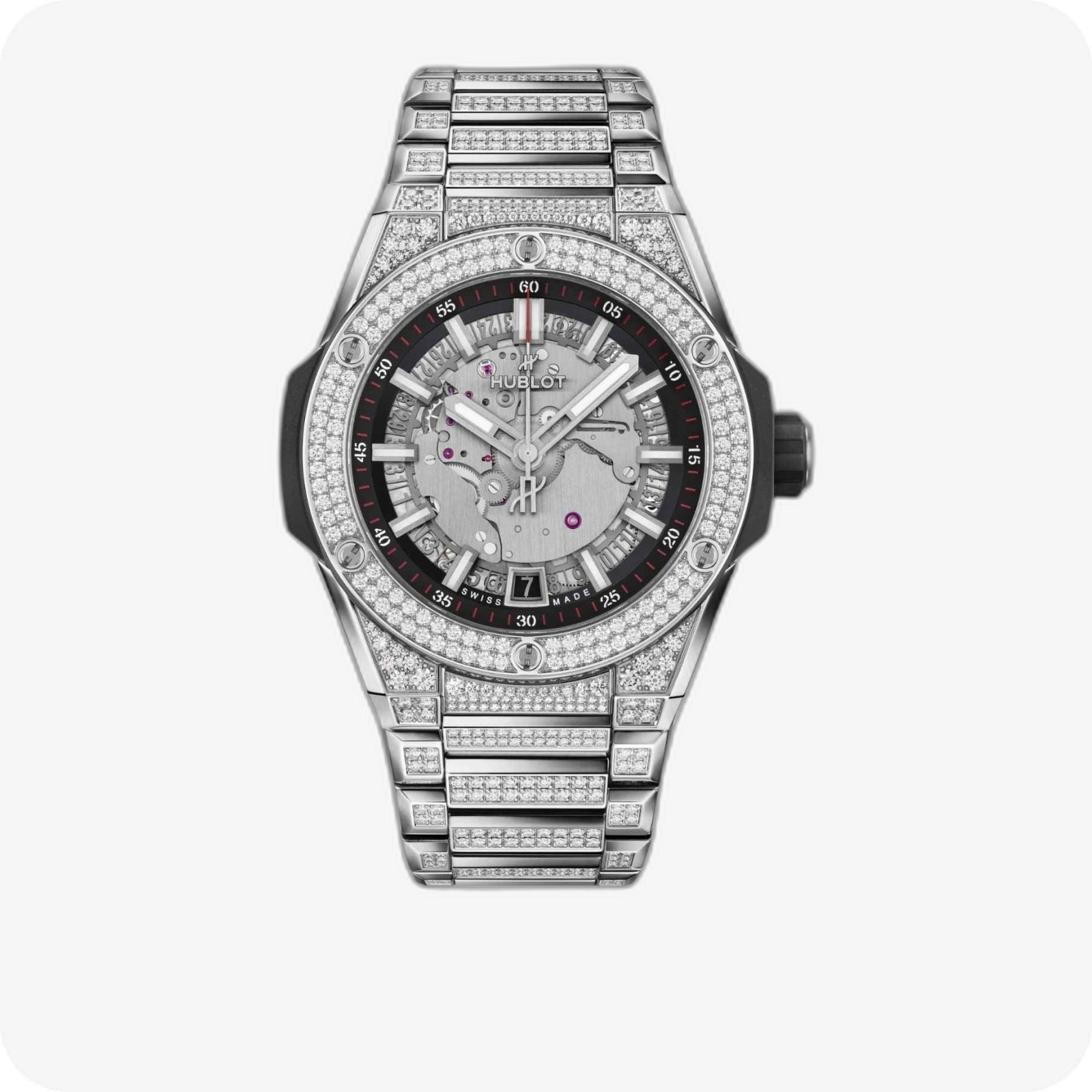 Hublot Big Bang Integrated Time Only Titanium Pavé Ref. 456.NX.0170.NX.3704