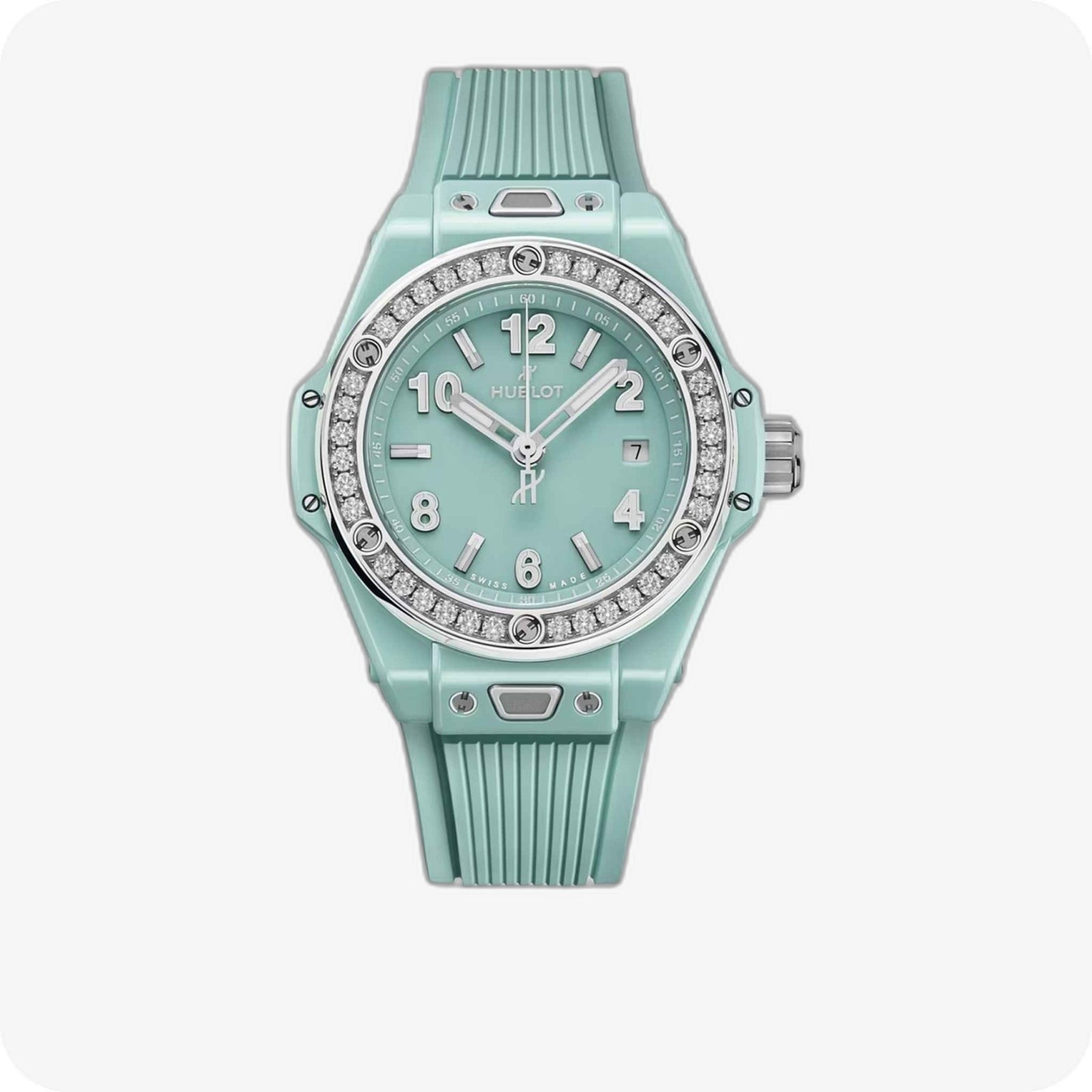 Hublot Big Bang One Click Mint Green Ceramic Diamonds Ref. 485.GS.5271.RX.1204