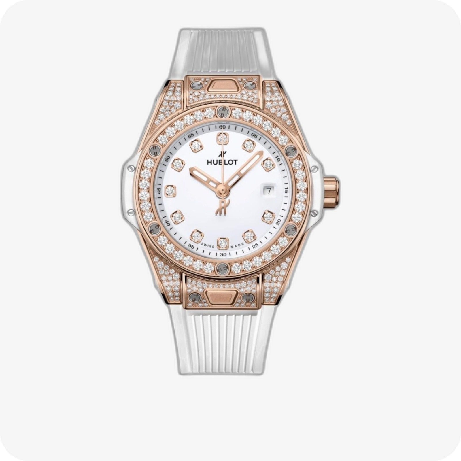 Hublot Big Bang One Click King Gold White Pavé Ref. 485.OE.2210.RW.1604