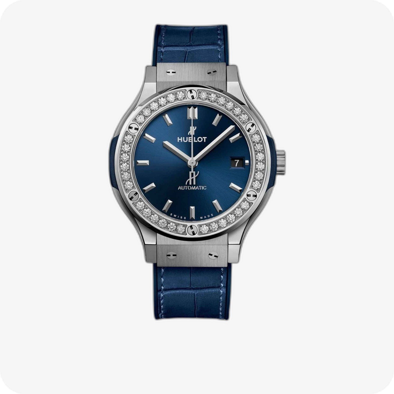 Hublot Classic Fusion Titanium Blue Diamonds Ref. 565.NX.7170.LR.1204
