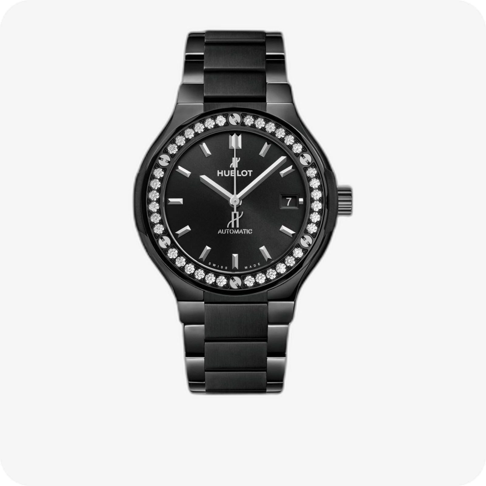 Hublot Classic Fusion Black Magic Bracelet Diamonds Ref. 568.CM.1470.CM.1204