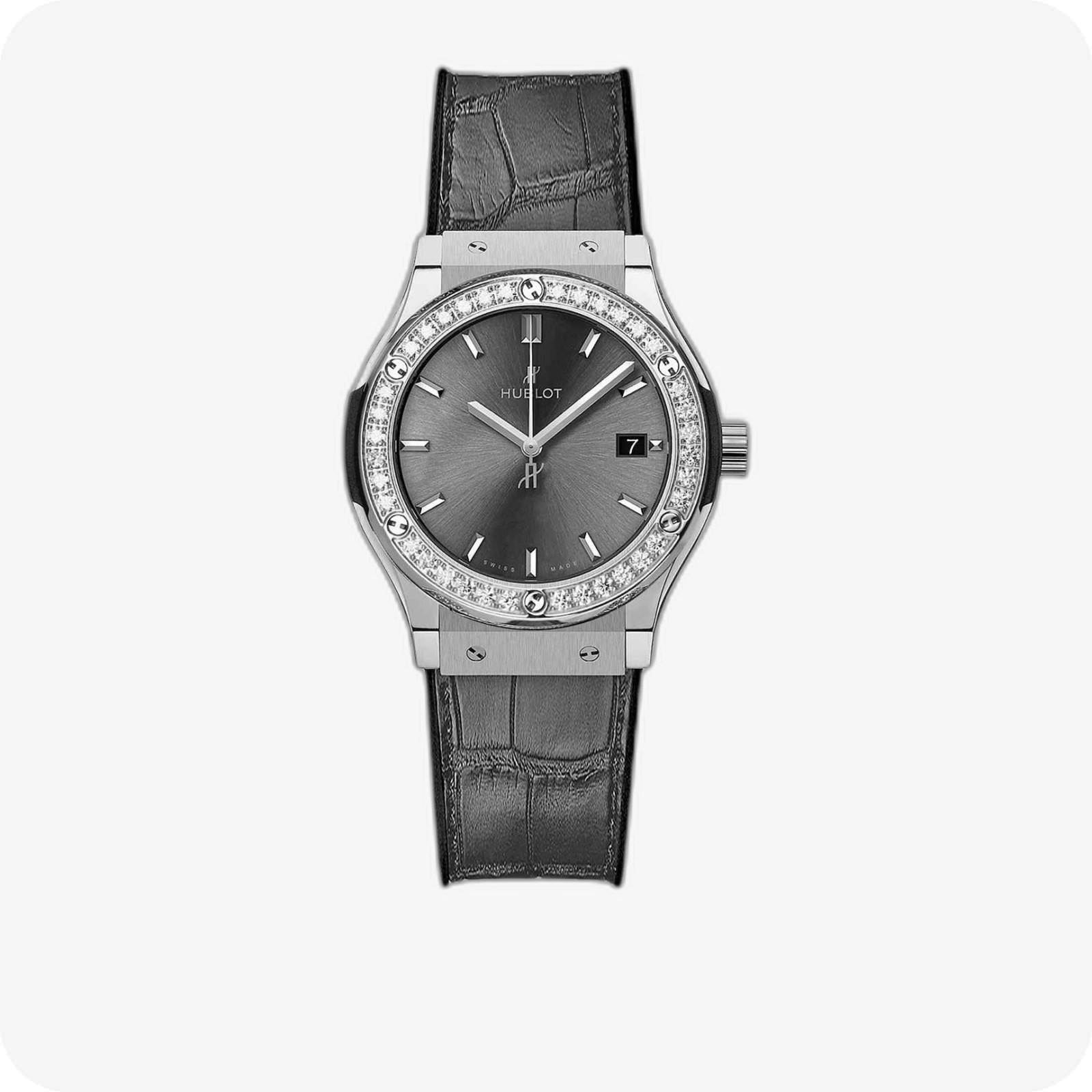 Hublot Classic Fusion Racing Grey Titanium Diamonds Ref. 581.NX.7071.LR.1104
